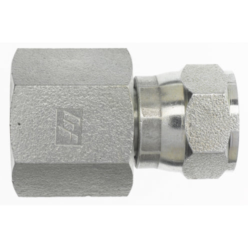 6506-04-04-SS by Brennan Inc. | -04 Female Pipe x -04 Female JIC Swivel | Straight | Stainless Steel