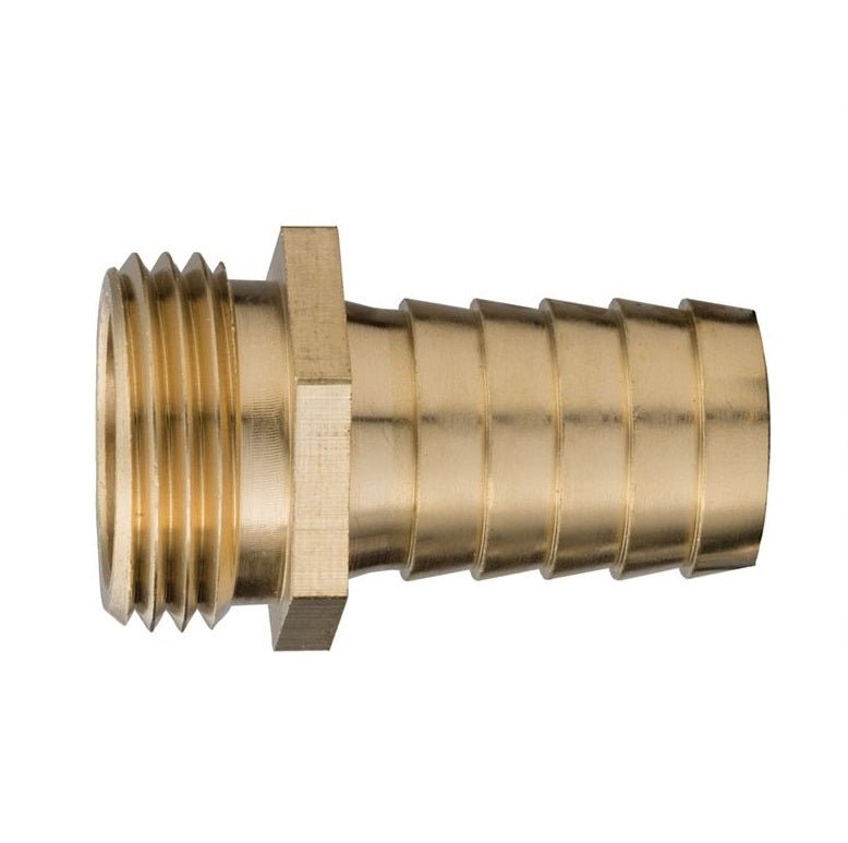 BRGHT-M050 by Kuriyama | Garden Hose Fitting | 1/2" Male GHT x 1/2" Hose Barb | Brass
