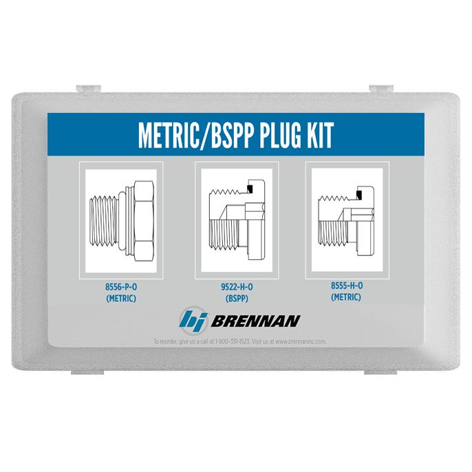 KT1006-BSP by Brennan Inc. | BSP/Metric Cap and Plug Kit with Box