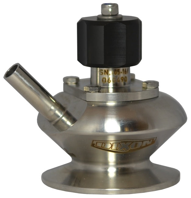 BSVS-HC100B025 Dixon Valve/Rieger 3A Sample Valve - Single Port with Manual Handwheel - 1" - 1-1/2" Clamp Valve - 1/4" Weld Port