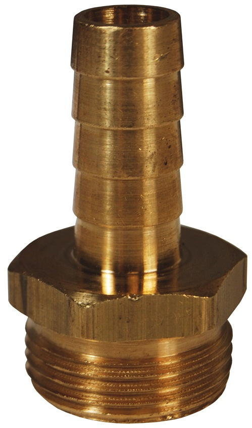 BS416 by Dixon Valve | Machined Short Shank Hose Coupling | Male Fitting | 3/4" Male NPSM x 1/2" Hose ID | Brass