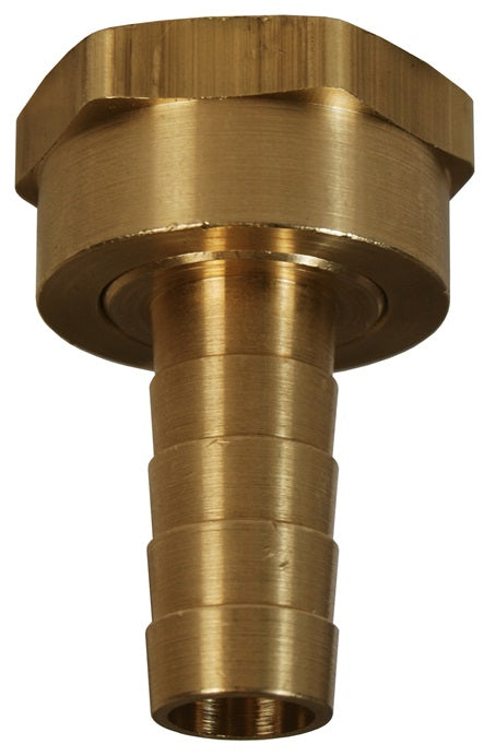 BS546 by Dixon Valve | Machined Short Shank Hose Coupling | Female Fitting | 3/4" Female NPSM x 5/8" Hose ID | Brass
