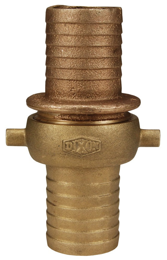 BS93N by Dixon Valve | King Short Shank Suction Hose Coupling | Complete Coupling | 2-1/2" Male NST(NH) x 2-1/2" Female NST(NH) | Brass Shank & Nut