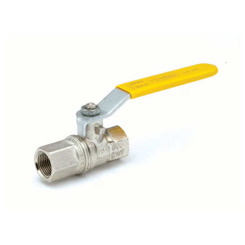 BVG4-3/8L by Parker | Ball Valves | 3/8" Female BSPP Thread w/ Lever Handle | Straight | Nickel-Plated Brass