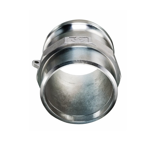 BW-SSF400 by Kuriyama | BW-SSF Series | Part F | Cam & Groove Adapter | 4" Adapter x 4" Butt Weld End | 316 Stainless Steel
