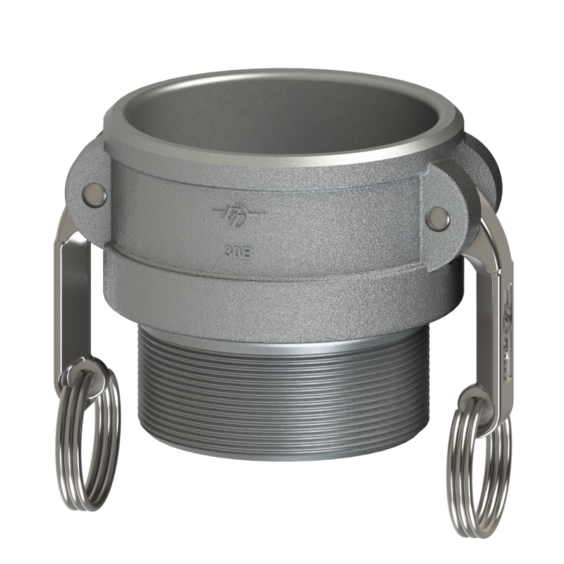 1000212 (12B) by PT-Coupling | Cam & Groove Adapter | Type B | 1-1/4" Coupler x 1-1/4" Male NPT | Aluminum/HBS | Buna-N Seal