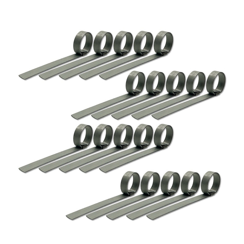 CP3119-20 by Band-It | Center Punch Clamp | 1.375" ID | 3/8" Width | 0.025" Thickness | Galvanized Carbon Steel