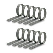 CP1699-10 by Band-It | Center Punch Clamp | 4" ID | 5/8" Width | 0.025" Thickness | Galvanized Carbon Steel