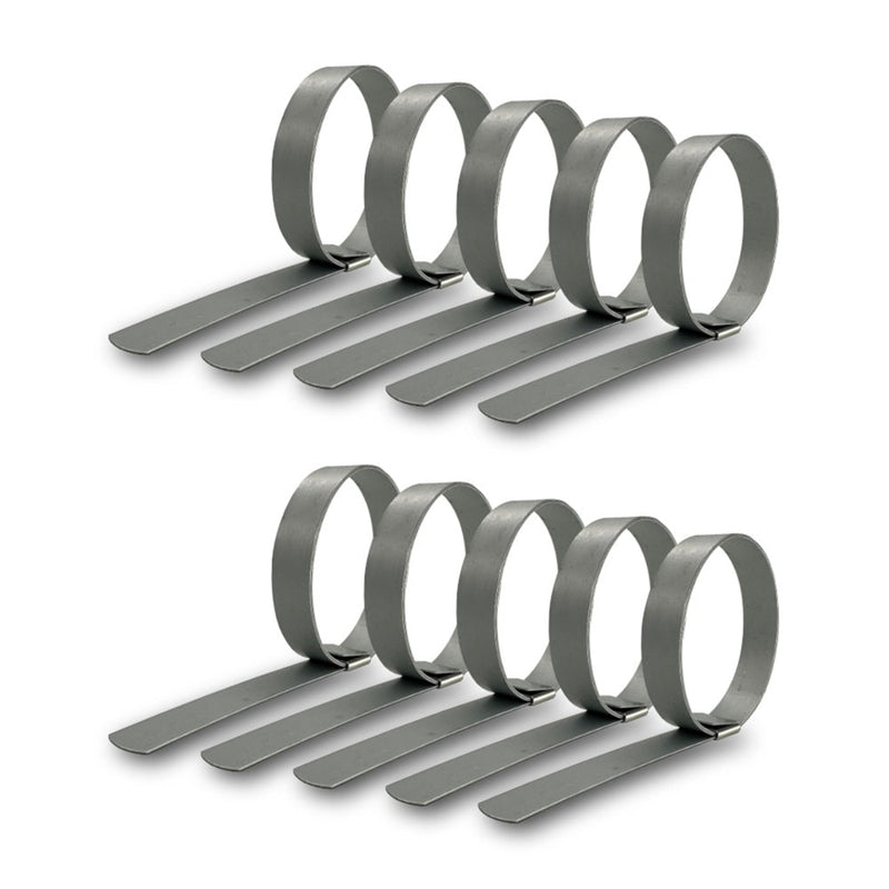 CP1099-10 by Band-It | Center Punch Clamp | 2.5" ID | 5/8" Width | 0.025" Thickness | Galvanized Carbon Steel