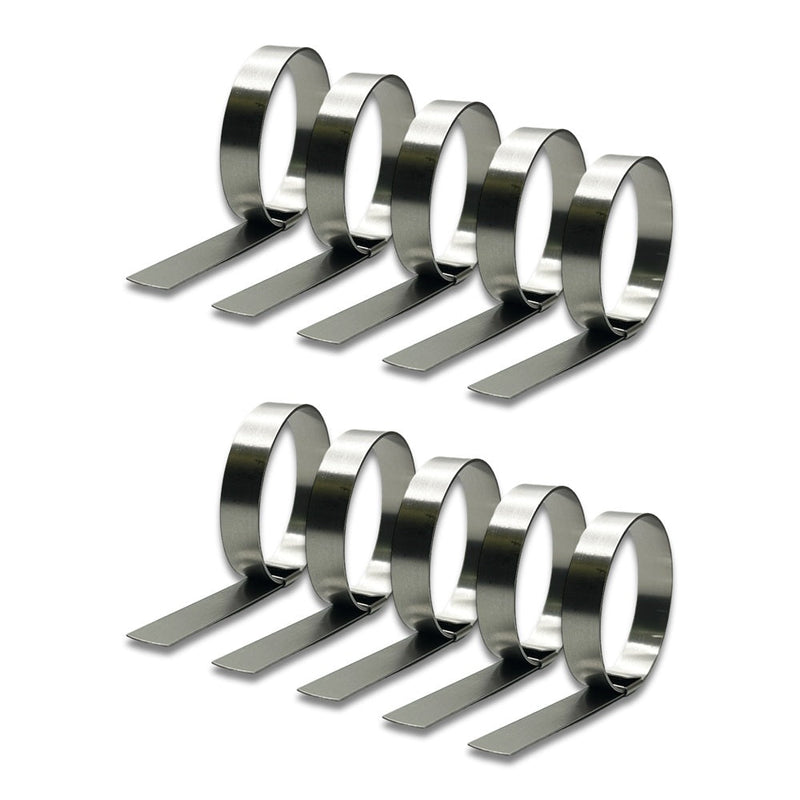 CP10S9-10 by Band-It | Center Punch Clamp | 2.5" ID | 5/8" Width | 0.025" Thickness | 201 Stainless Steel