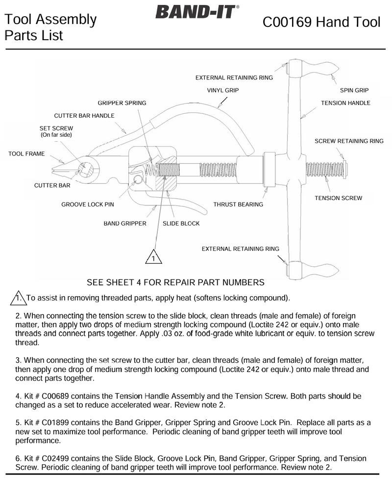 Genuine C00169 by Band-It | Standard Banding Tool | Use on Band widths of 1/4" to 3/4"