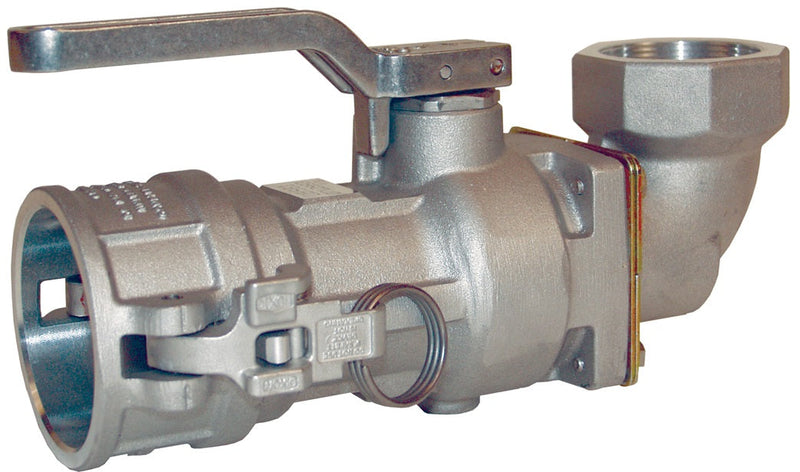 DBS61-200 Bayloc® by Dixon Valve | Dry Disconnect | 90° Elbow | 2" Swivel Female NPT x 2-1/2" Coupler | Nitrile Rubber Seal | Aluminum