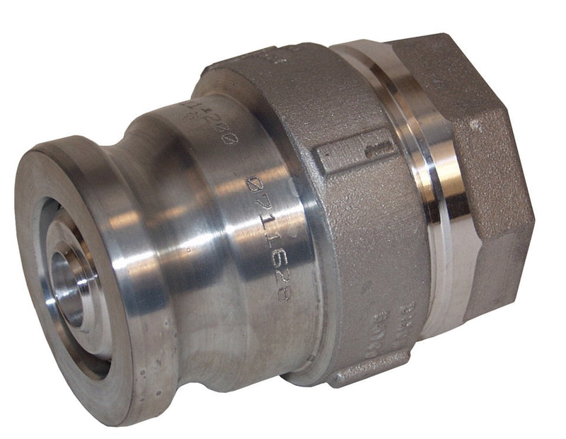 DBA63-200 Bayloc® by Dixon Valve | Dry Disconnect | 2" Female NPT x 2-1/2" Adapter | PTFE Encapsulated Silicone Seal | Aluminum