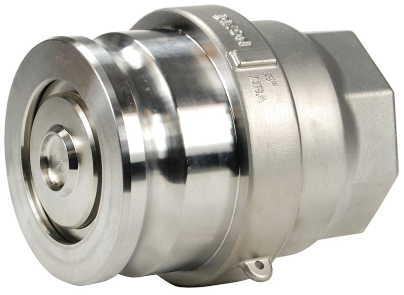DBA77-300 Bayloc® by Dixon Valve | Dry Disconnect | 3" Female NPT x 4" Adapter | PTFE Encapsulated FKM Seal | Stainless Steel