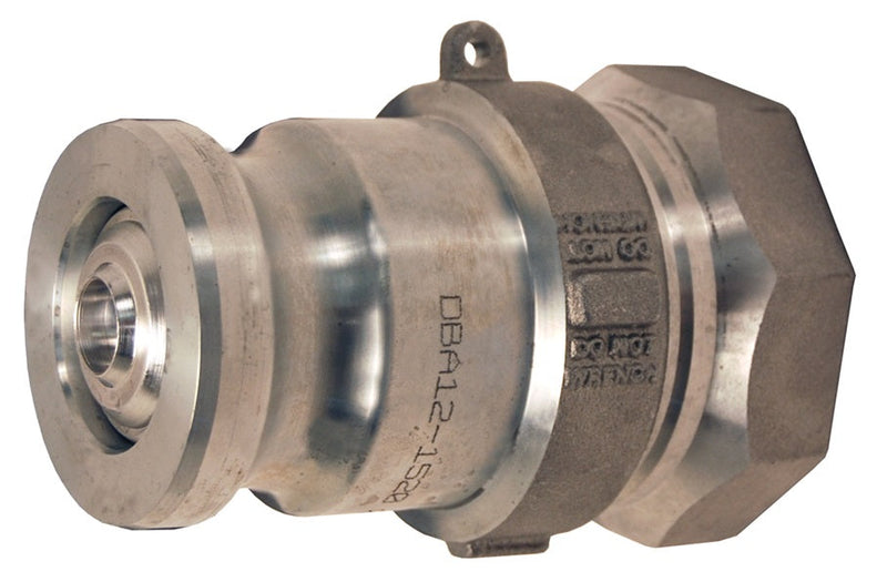 DBA11-1520 Bayloc® by Dixon Valve | Dry Disconnect | Reducer (Jump Size ) | 2" Female NPT x 2" Adapter | Nitrile Rubber Seal | Aluminum