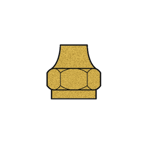 B-31110-16 Breco by Foster | 1" SAE 45° Flare Nut | Brass