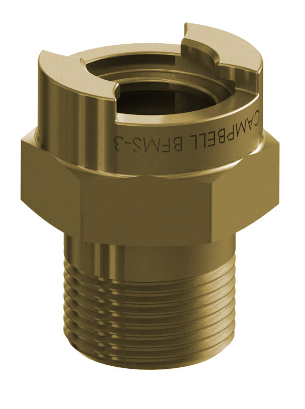 BFMB-4 by Campbell Fittings | Single-Lock Coupling | Bowes interchange | 1" Female Pipe x 1" Male NPT Thread | Straight | Brass