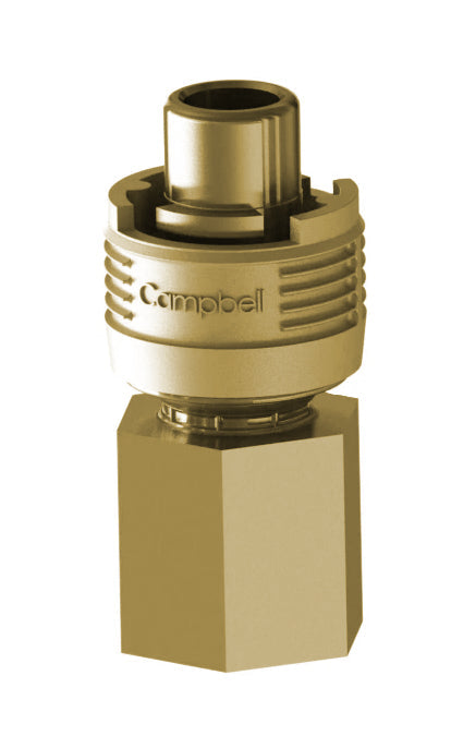 BMFB-3 by Campbell Fittings | Single-Lock Coupling | Bowes interchange | 3/4" Male Pipe x 3/4" Female NPT Thread | Straight | Brass