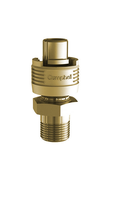 BMMB-3 by Campbell Fittings | Single-Lock Coupling | Bowes interchange | 3/4" Male Pipe x 3/4" Male NPT Thread | Straight | Brass