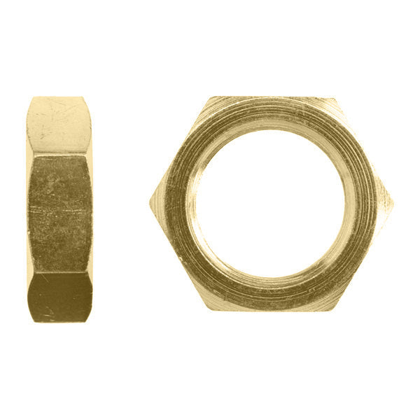 0306-06-B by Brennan Inc. | -06 Bulkhead Lock Nut | Brass