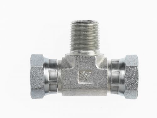 1601-06-06-06-FG by Brennan Inc. | -06 Male Pipe x -06 Female Pipe Swivel x -06 Female Pipe Swivel | Tee | Forged Steel