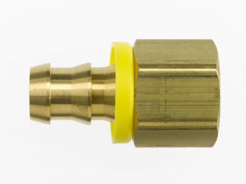 2119-06-06-B by Brennan Inc. | -06 Push Lock x -06 Female Pipe | Straight | Brass