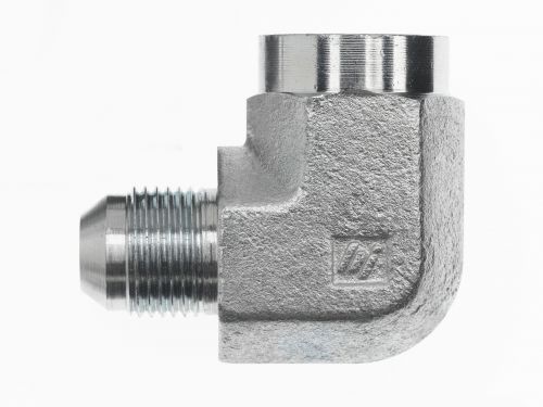 2502-08-12-FG by Brennan Inc. | -08 Male JIC x -12 Female Pipe | 90° Elbow | Forged Steel