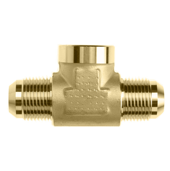 2602-08-08-06-B by Brennan Inc. | -08 Male JIC x -08 Male JIC x -06 Female Pipe | Tee | Brass