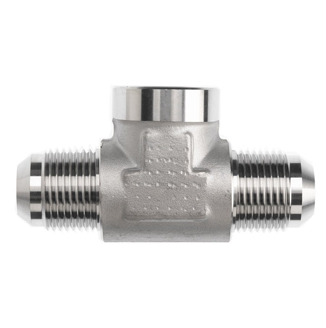 2602-12-12-08-SS by Brennan Inc. | -12 Male JIC x -12 Male JIC x -08 Female Pipe | Tee | Stainless Steel