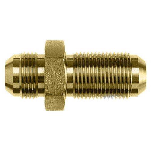 2700-04-04-B by Brennan Inc. | -04 Male JIC x -04 Male JIC Bulkhead | Straight | Brass