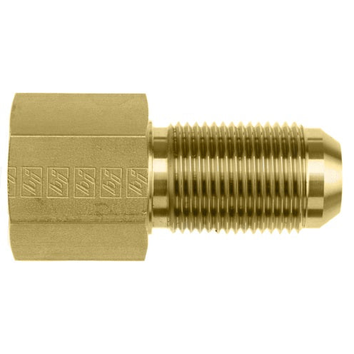 2705-04-06-B by Brennan Inc. | -04 Female Pipe x -06 Male JIC Bulkhead | Straight | Brass