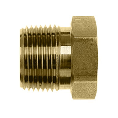 5406-04-02-B by Brennan Inc. | -04 Male Pipe x -02 Female Pipe | Straight | Reducer Bushing | Brass