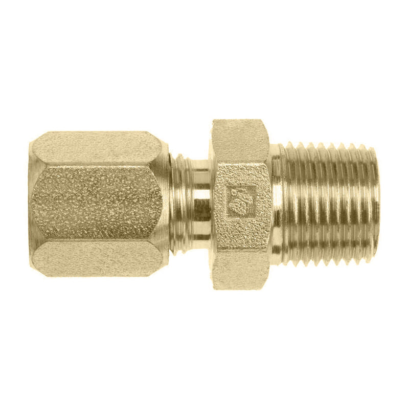 C2404-04-04-B by Brennan Inc. | -04 Bite Type x -04 Male Pipe | Straight | Brass