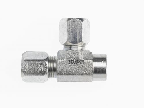 C2606-06-04-06-SS by Brennan Inc. | -06 Bite Type x -04 Female Pipe x -06 Bite Type | Tee | Stainless Steel