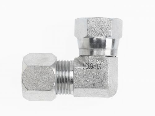 C6500-08-08-SS by Brennan Inc. | -08 Bite Type x -08 Bite Type Swivel | 90° Elbow | Stainless Steel