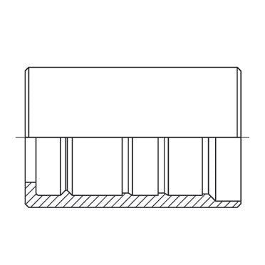 D114471 by Brennan Inc. | Multispiral EN 856 4SH External & Internal Skive Interlock Ferrule | 3/4" Hose ID | Stainless Steel
