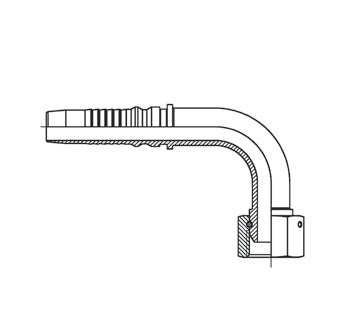 D200371 by Brennan Inc. | 2" Hose Tail Interlock HINT x 2" Female BSPP | 90° Elbow | Stainless Steel