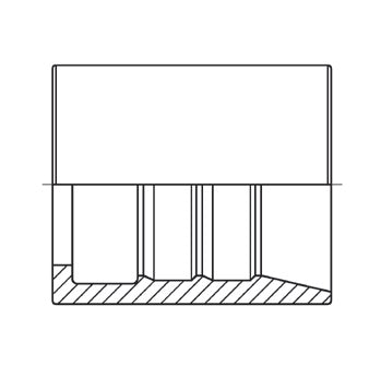 D200722 by Brennan Inc. | PF-1 One Wire External Skive Ferrule | 1" Hose ID | Stainless Steel