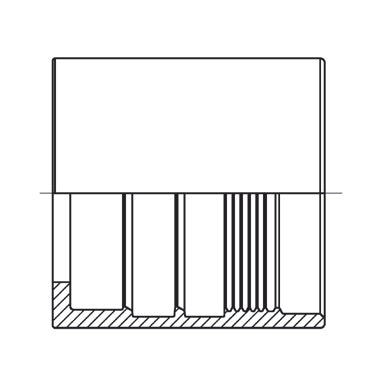 D200761 by Brennan Inc. | PF-11 Two Wire External Non-Skive Ferrule | 2" Hose ID | Stainless Steel