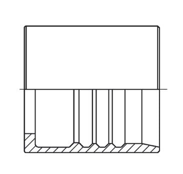 D200768 by Brennan Inc. | PF-4 One and Two Textile Braid Non-Skive Ferrule | 3/4" Hose ID | Stainless Steel