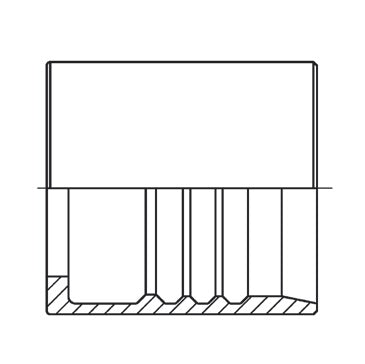 D200771 by Brennan Inc. | PF-4 One and Two Textile Braid Non-Skive Ferrule | 1-1/2" Hose ID | Stainless Steel