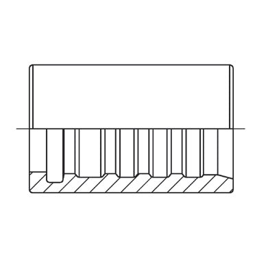 D200789 by Brennan Inc. | PF-7 Smooth Bore PTFE | SAE 100 R14 Ferrule | 5/16" Hose ID | Stainless Steel