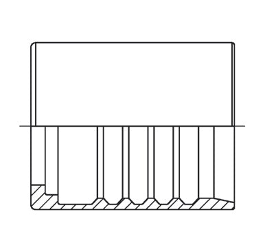 D200021 by Brennan Inc. | Ferrule for Convoluted PTFE | PF9 | 3/4" Hose ID | Stainless Steel