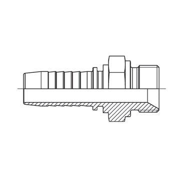 D200673 by Brennan Inc. | 1/2" Hose Tail(HT) x 1/2" Male BSPP | Straight | Stainless Steel