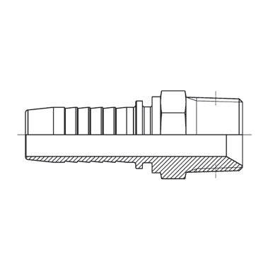 D202115 by Brennan Inc. | 2" Hose Tail(HT) x 2" Male BSPT | Straight | Stainless Steel