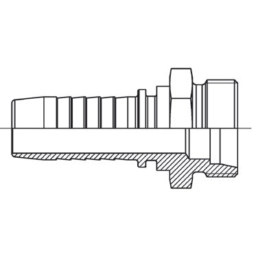 D201456 by Brennan Inc. | 3/8" Hose Tail(HT) x 12mm Male Metric DIN Heavy | Straight | Stainless Steel