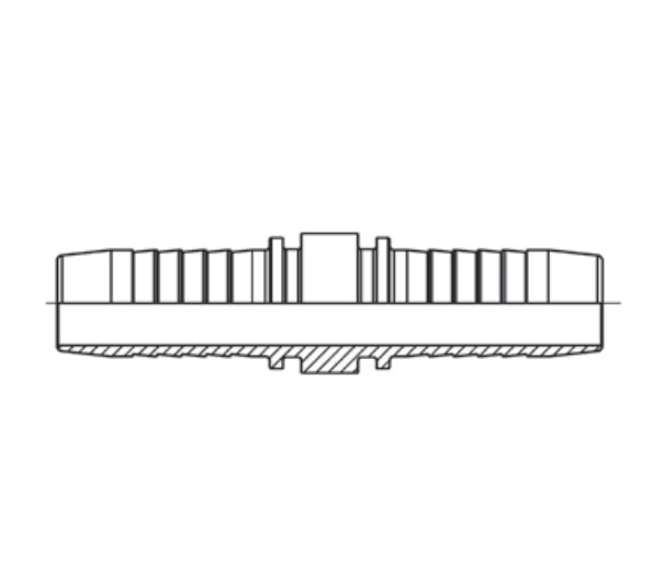 D126802 by Brennan Inc. | Hose Joiner | 5/16" Hose ID | Stainless Steel