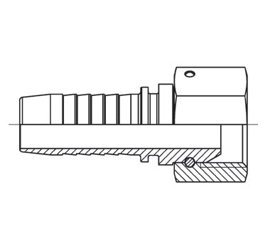 D212881 by Brennan Inc. | 1-1/2" Hose Tail(HT) x 1-1/2" Female NPSM | Straight | Stainless Steel