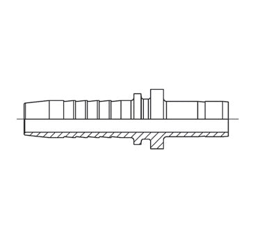 D224140 by Brennan Inc. | 1/4" Hose Tail(HT) x 1/4" Imperial Stand Pipe IMPSP with Groove for Twin Ferrule Fittings | Straight | Stainless Steel