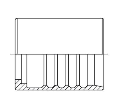 D224473 by Brennan Inc. | Thermoplastic Gates TH8 Only Ferrule PF-18 | 1/2" Hose ID | Stainless Steel